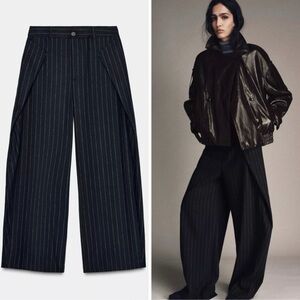 ZARA ZW COLLECTION WOOL PINSTRIPE PANTS